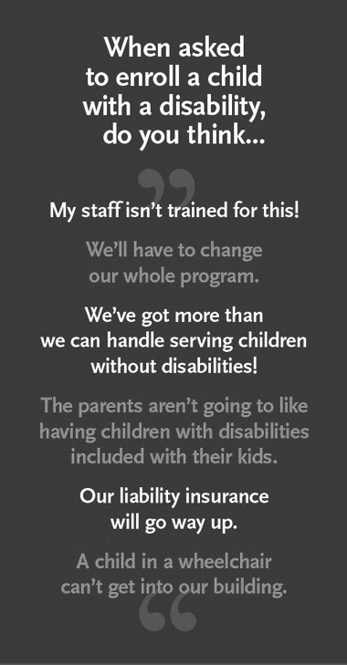 What do you think when asked to enroll a child with a disability?