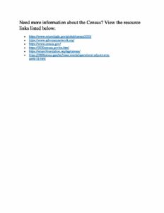 Need more information about the Census